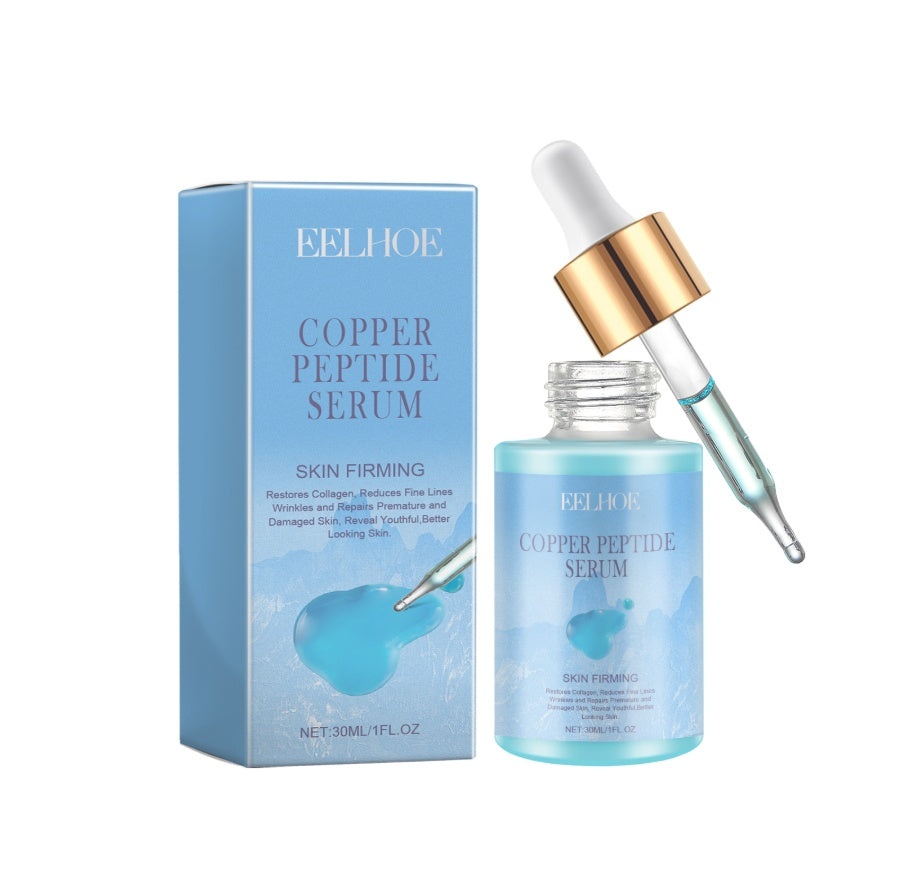 EELHOE Copper Peptide Serum, Fade Out Fine Lines Moisturize Skin Firming Bright Spots And Delicate Pores