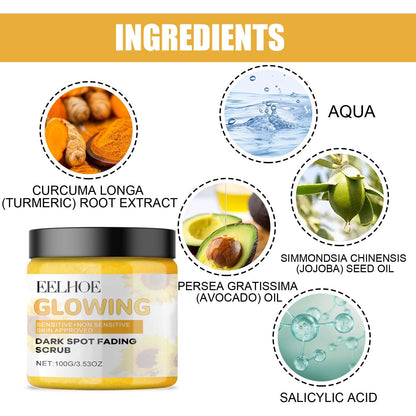 Eelhoe Turmeric Exfoliating Facial Scrub For Deep Cleansing Of Delicate Pores And Beauty Cleansing Treatment