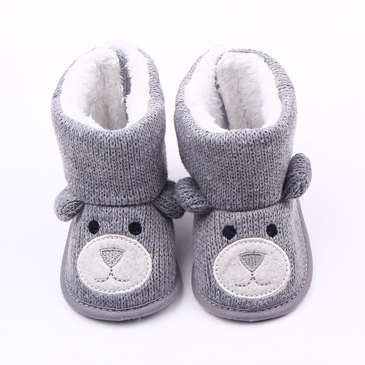 Wholesale autumn winter new bear knitting plus baby shoes, toddler shoes, baby shoes, boots 1734