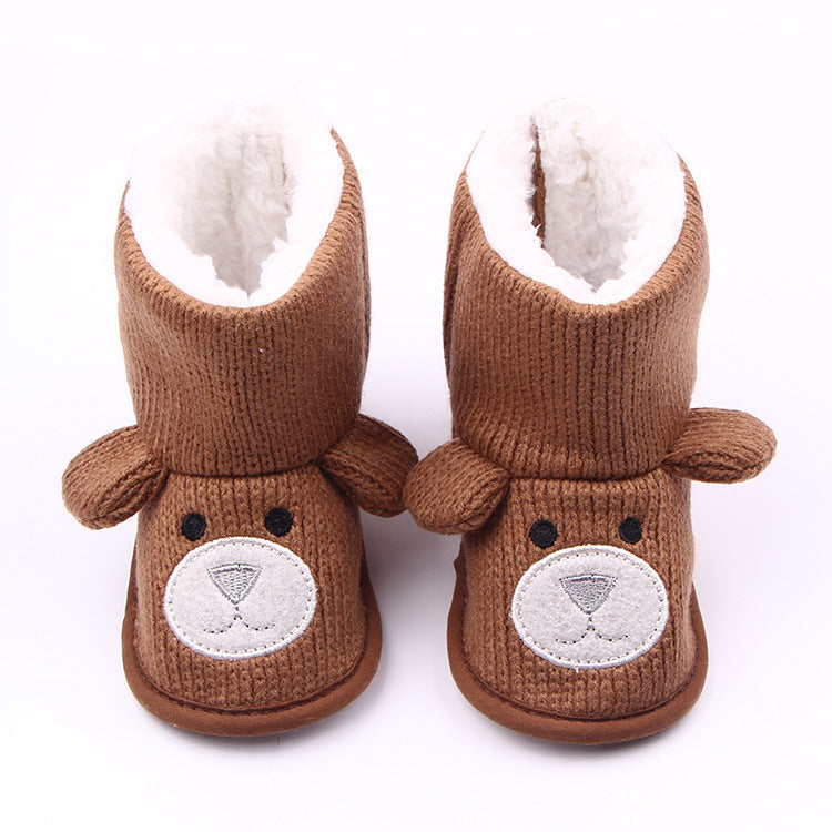 Wholesale autumn winter new bear knitting plus baby shoes, toddler shoes, baby shoes, boots 1734