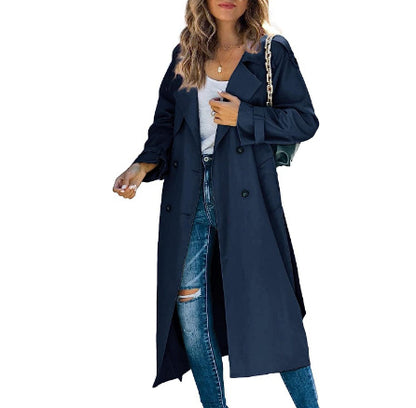 Women's Fashion Casual Solid Color Windbreaker Jacket