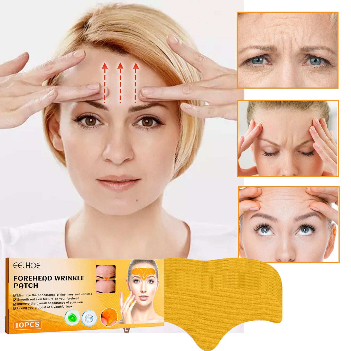 EELHOE Forehead Wrinkle Patch Lift And Smooth Forehead Wrinkles Facial Skin Forehead Patch